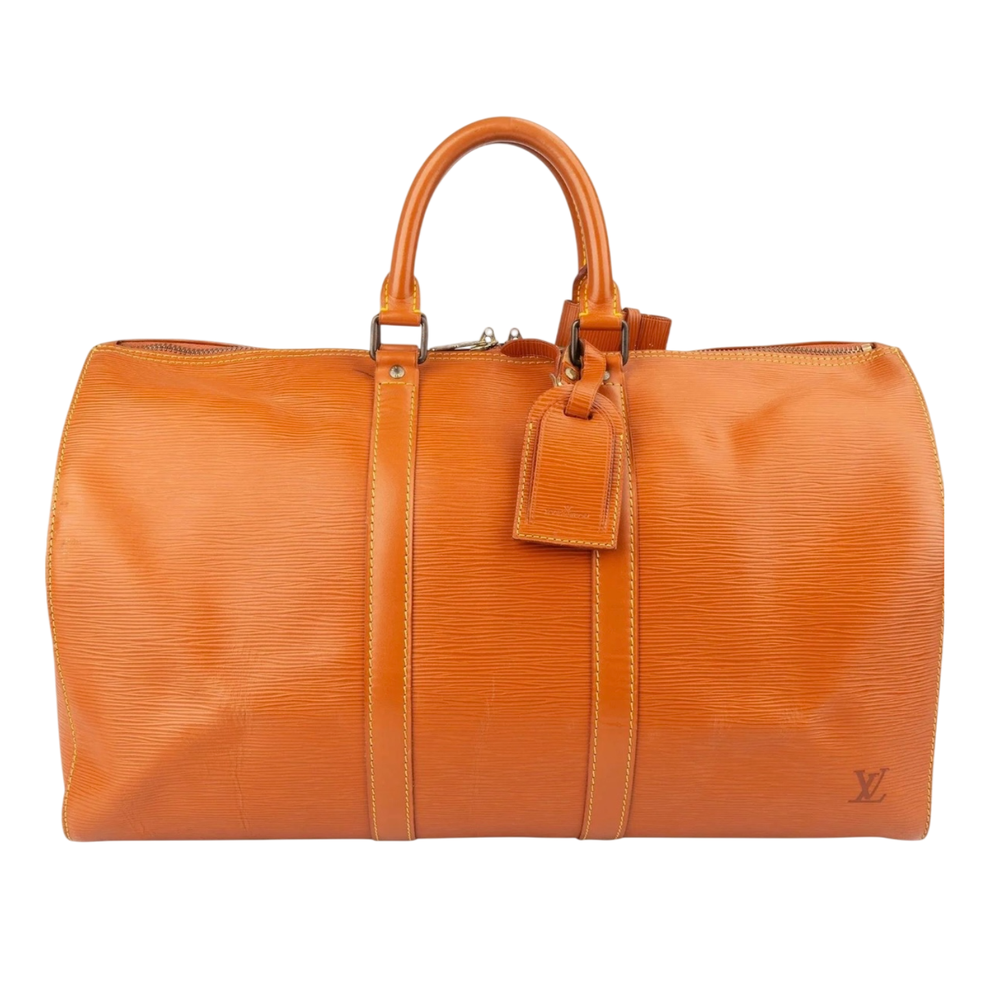 LOUIS VUITTON - KEEPALL - cuir épi camel