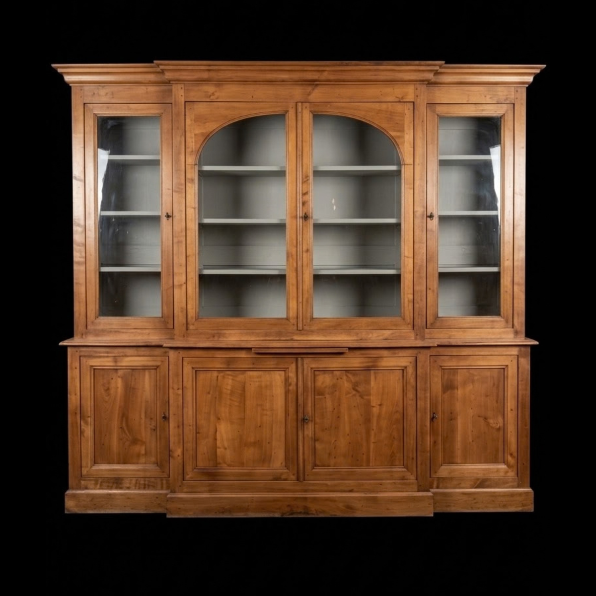 Imposante Bibliothèque / Vaisselier aux portes vitrées Directoire