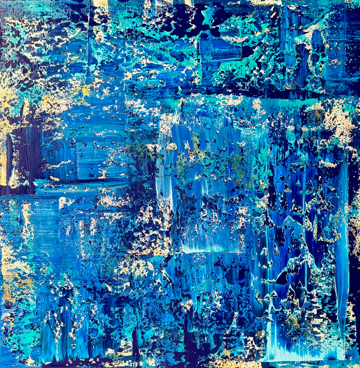 Composition 26-011 - Variante Monochrome (Bleu) - Jérôme Lefebvre Deram