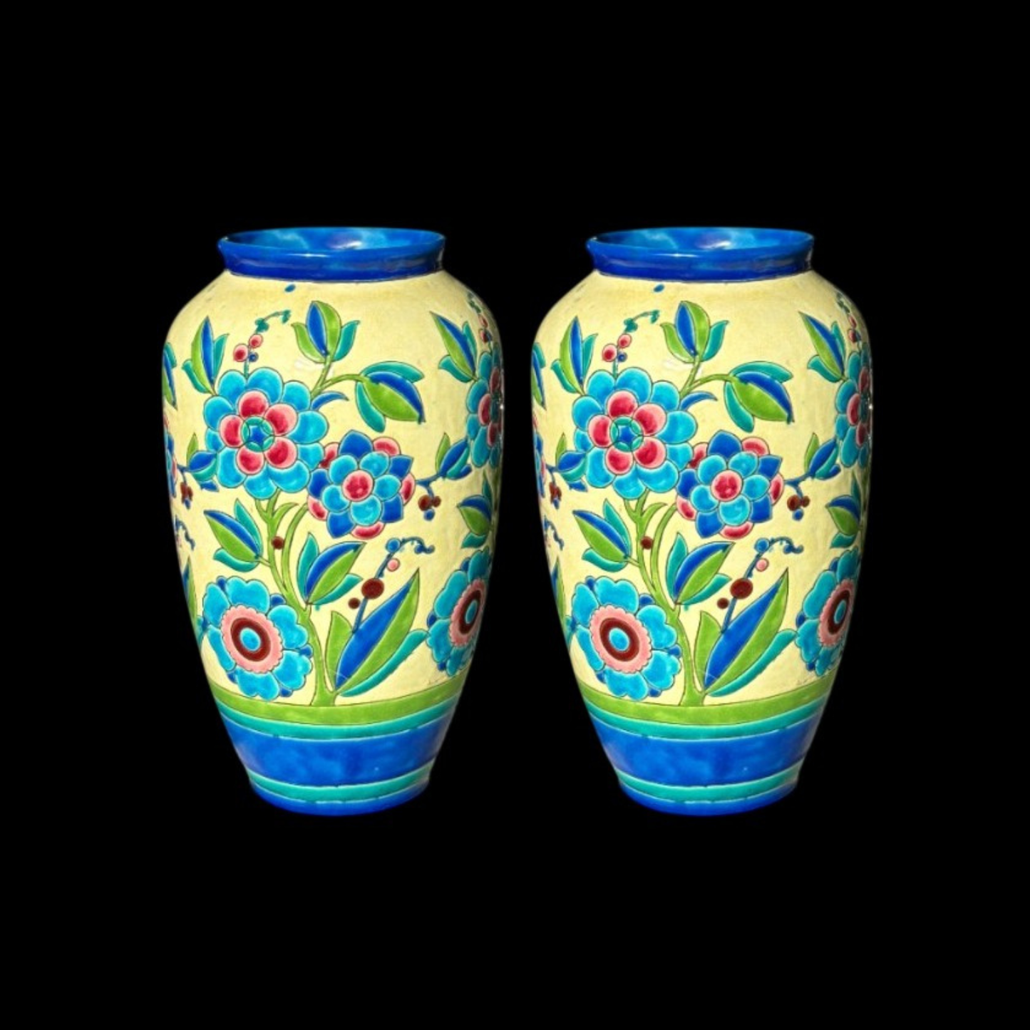 Paire de Vases KERAMIS - Art Déco