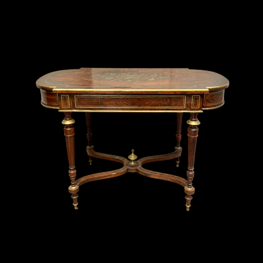 Table de milieu à entretoise Napoléon III