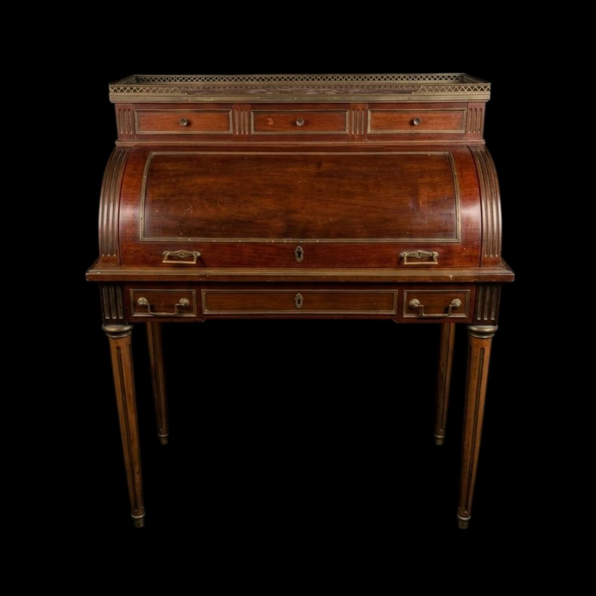 Bureau à cylindre de style Louis XVI